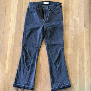 Madewell Cropped Flare Light Black Cali-Demi Boot Jeans 25